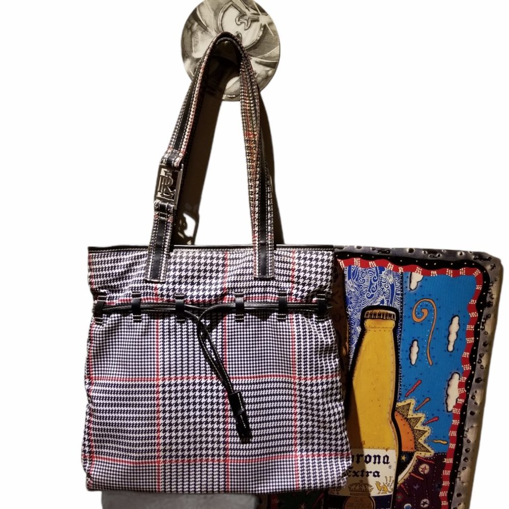 LAUREN RALPH LAUREN Houndstooth Tote (12" X 13")